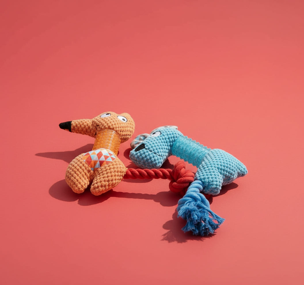 SillyNecks Blueberry Noodle & Tango Spice Pet Toy